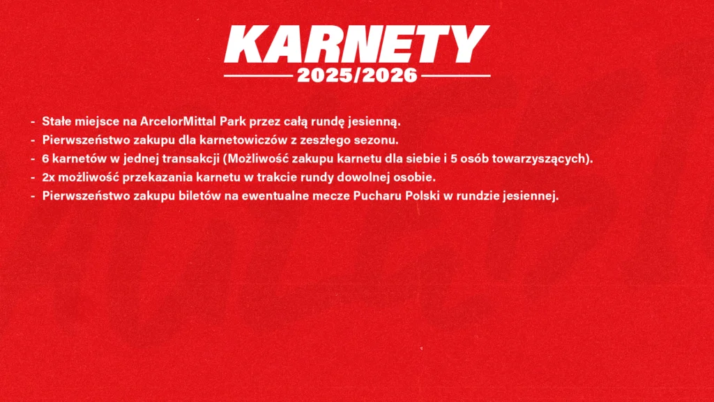 Karnety Jesień Zagłębie Sosnowiec