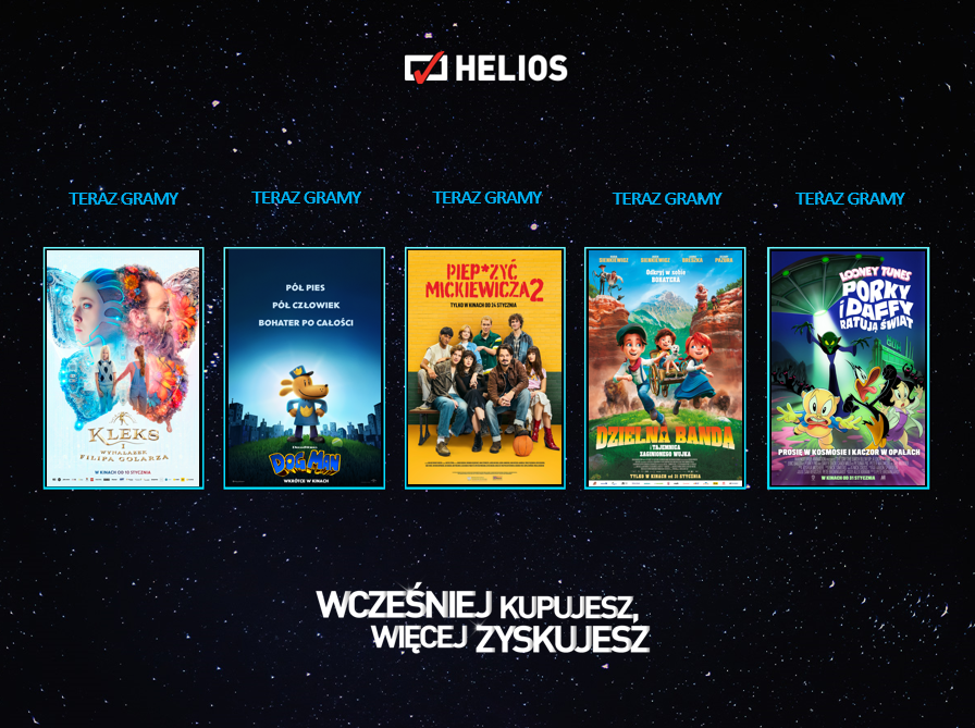 Helios Premiery plakat