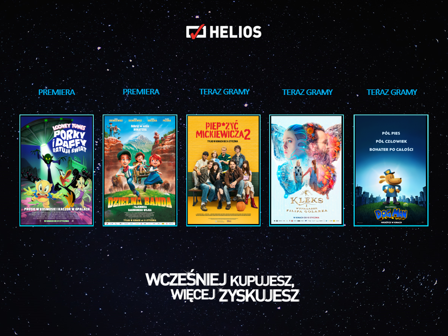 Helios Premiery Plakat helios premiery