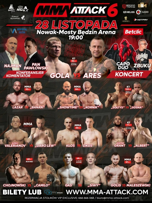 Karta Walk MMA Attack Plakat karta walk MMA Attack