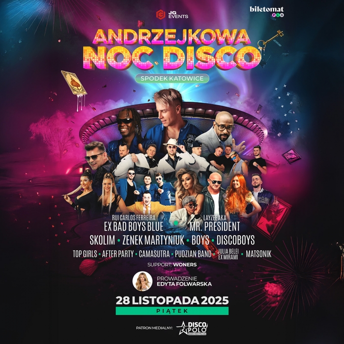Andrzejkowa Noc Disco AND plakat