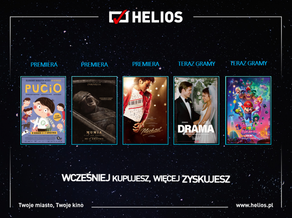 Plakat Helios Premiery