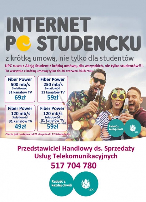 upc internet po studencku