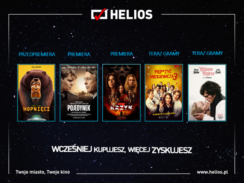 Helios Repertuar Plakat helios premiery