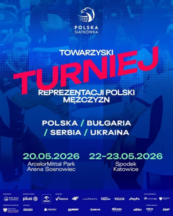 Towarzyski Turniej Reprezentacji Polski w siatkówce meżczyzn plakat