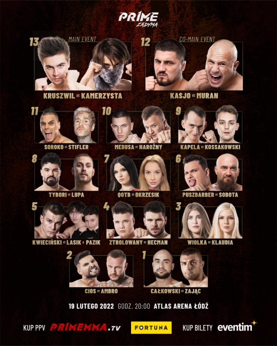 PRIME MMA SHOW Karta Walk